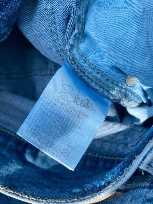 Spodnie damskie SikSilk jeansy slim blue niebieski denim women M