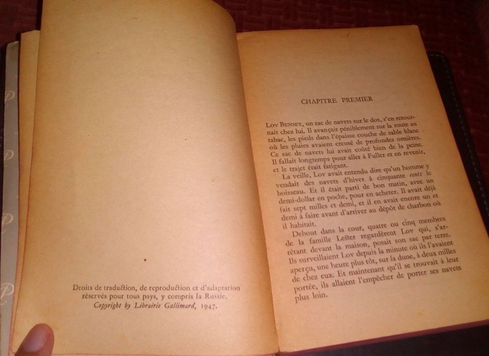 Livro - La Route au Tabac (Tobacco Road), Erskine Caldwell - francês
