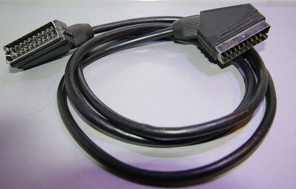 Przewód kabel złącze euro scart TV magnetowid tuner 1,5 m