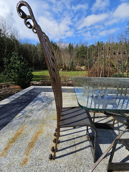 Artystyczne kute meble ogrodowe/salonowe
