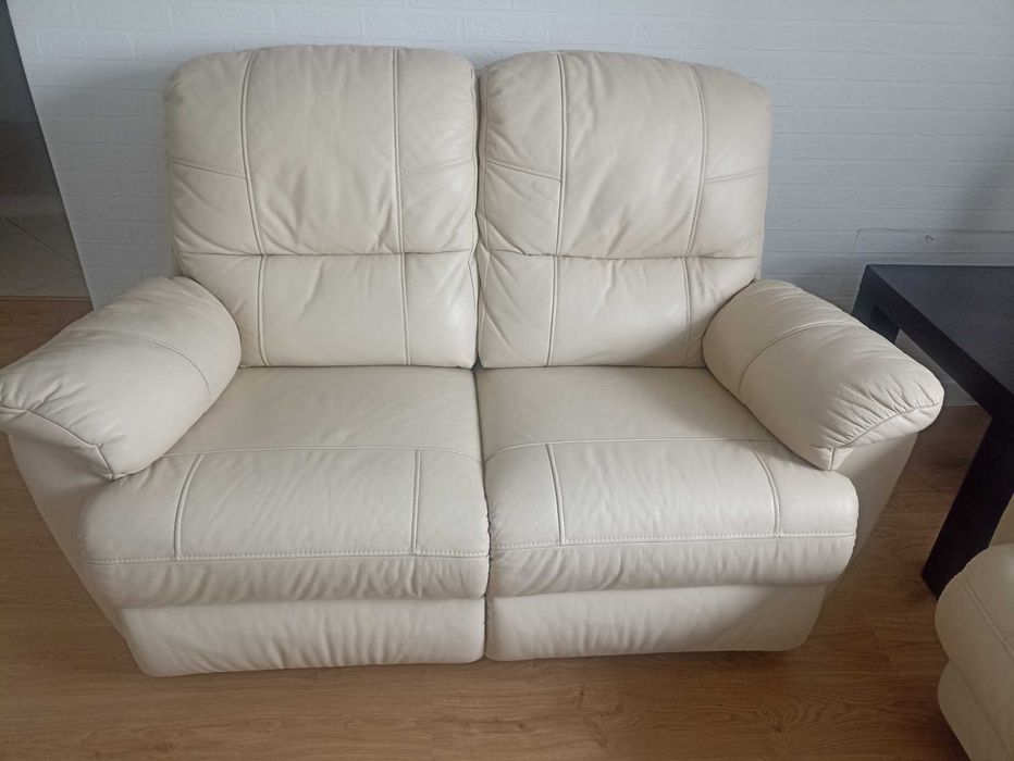 kanapa skórzana rozkładana RELAKS -2 osoby + GRATIS sofa 3-osobowa -- OKAZJA !!!