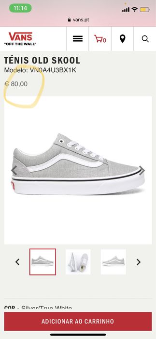Vans Old School Cinzentas