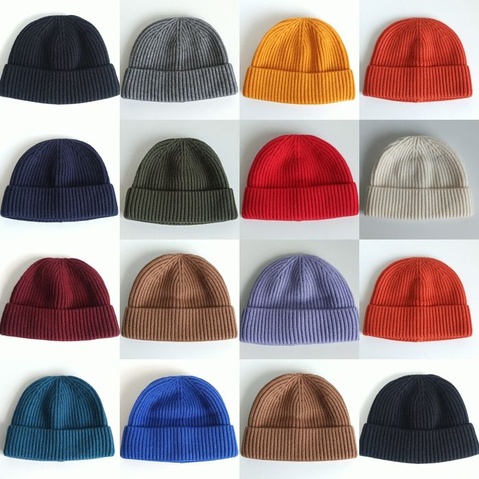 Шапка мини міні Короткая Укороченная Бини mini Beanie Докерка Монатик