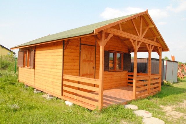Domek letniskowy,ogrodowy,drewniany,altanka,4x4m+ 2m taras,do 35m2