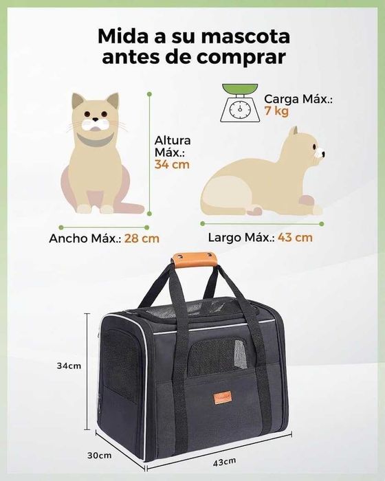 Bolsa de Transporte Respirável para Cães e Gatos