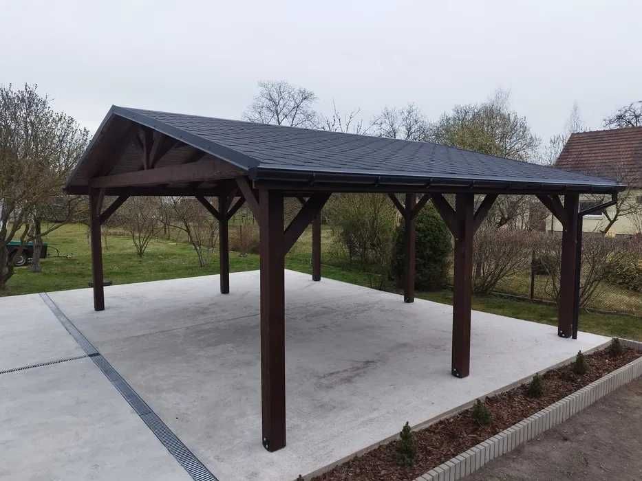 wiata 6x5m szybko i solidnie drewno suche i klejone
