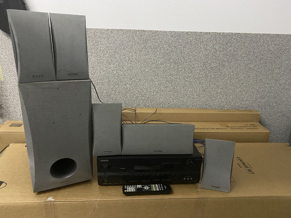 Kino Domowe 5.1 Amplituner Onkyo TX-SR506 zestaw Onkyo 5.1 Subwoofer