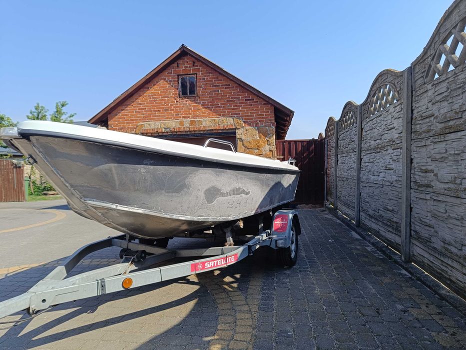 Łódź aluminiowa, motorowa wędkarska