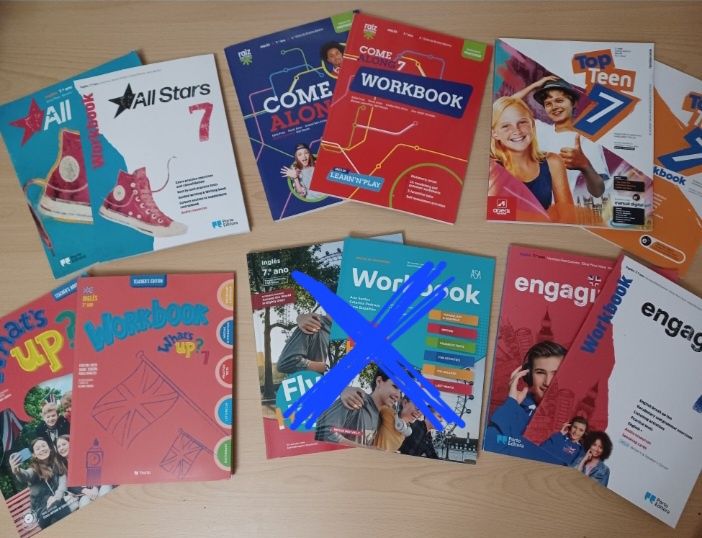 All Stars , Top Teen , Come along ,  What's Up, Fly High , Engaging - Inglês - 7.º Ano ( versão professor)