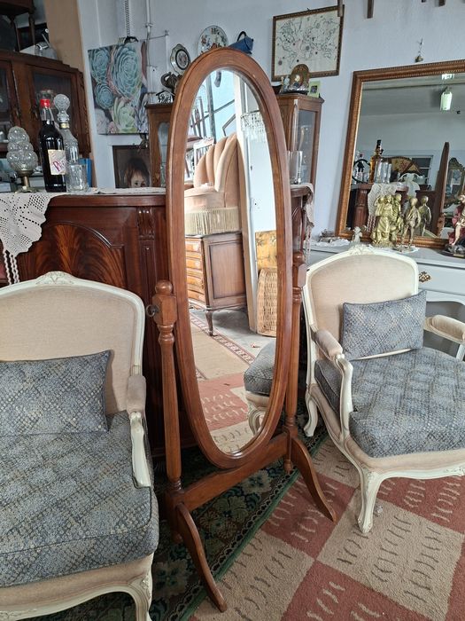2 espelhos ovais de pé - basculares