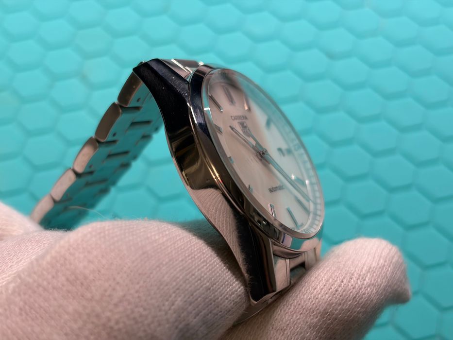 TAG Heuer Carrera Calibre 5 ― Tarcza z macicy perłowej ― Full Set