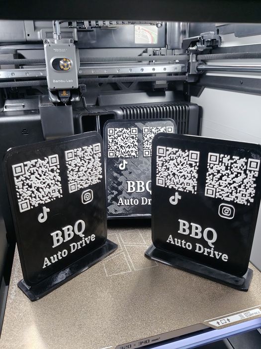 Табличка з QR кодом на стіл,  Instagram TikTok, Менюхолдер, 3D друк, menuholder , меню холдер, менюхолдер