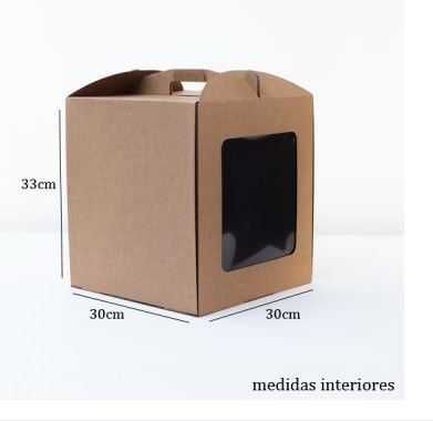 79 Caixas para Bolo Kraft com Janela Wellpack Novas