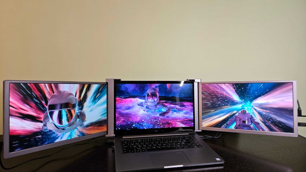 Портативный монитор FOPO S16 13,3"с Двумя дисплеями FHD|IPS|USB C|HDMI