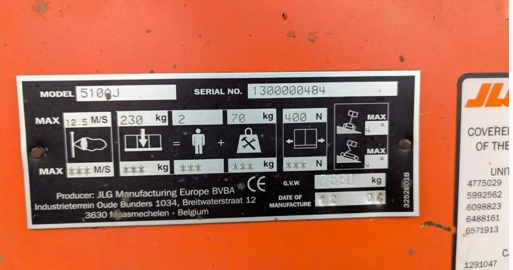 Plataforma Elevatoria JGL 510 AJ