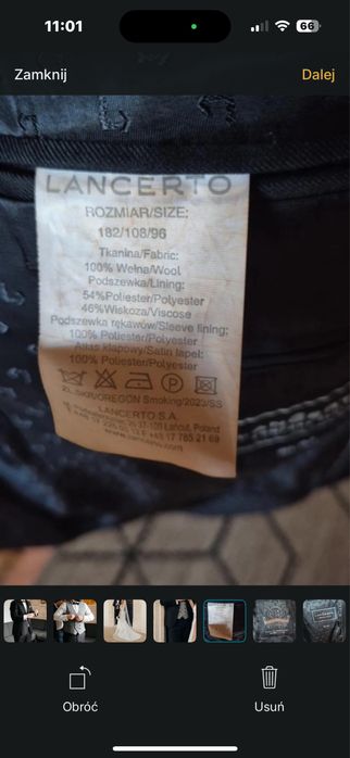 Czarny smoking XL