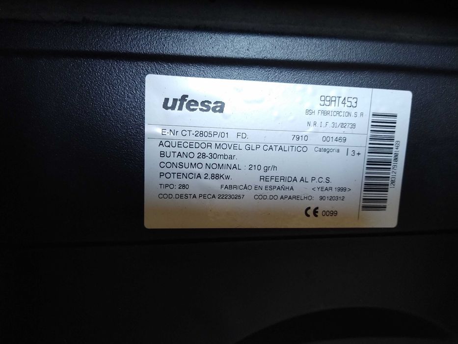 Aquecedor móvel catalítico UFESA Premium