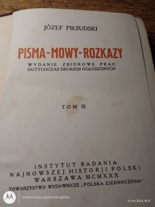 Pisma-Mowy-Rozkazy. T.III. Józef Piłsudski