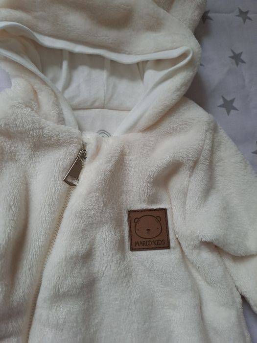 Теплий чоловічок, флісовий комбінезон з підкладкою, на виписку 0-1 м.