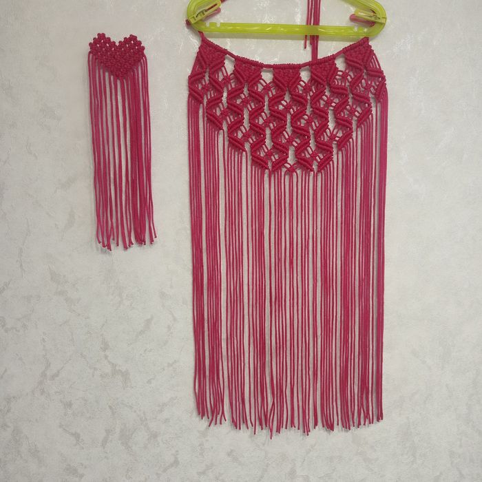 Пояс макраме припинда, серце