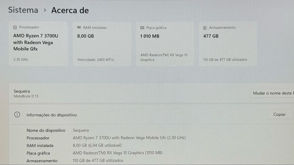 Huawei Matebook D15