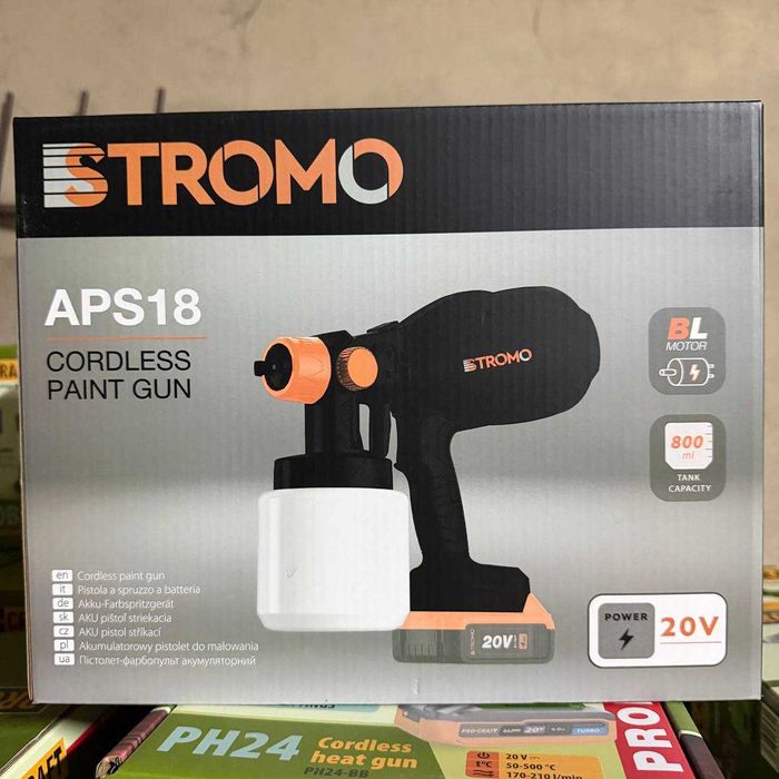 Фарбопульт акумуляторний Stromo APS18 20В 1200 мл/хв без АКБ