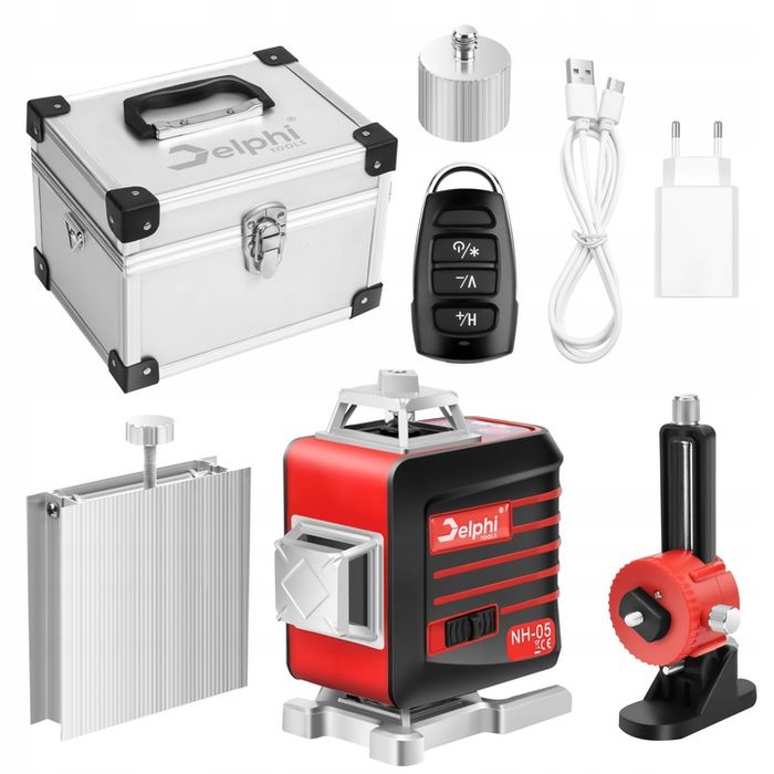 Laser Krzyżowy 16 Linii Poziomica Laserowa 360 Samopoziomująca 4d Wali