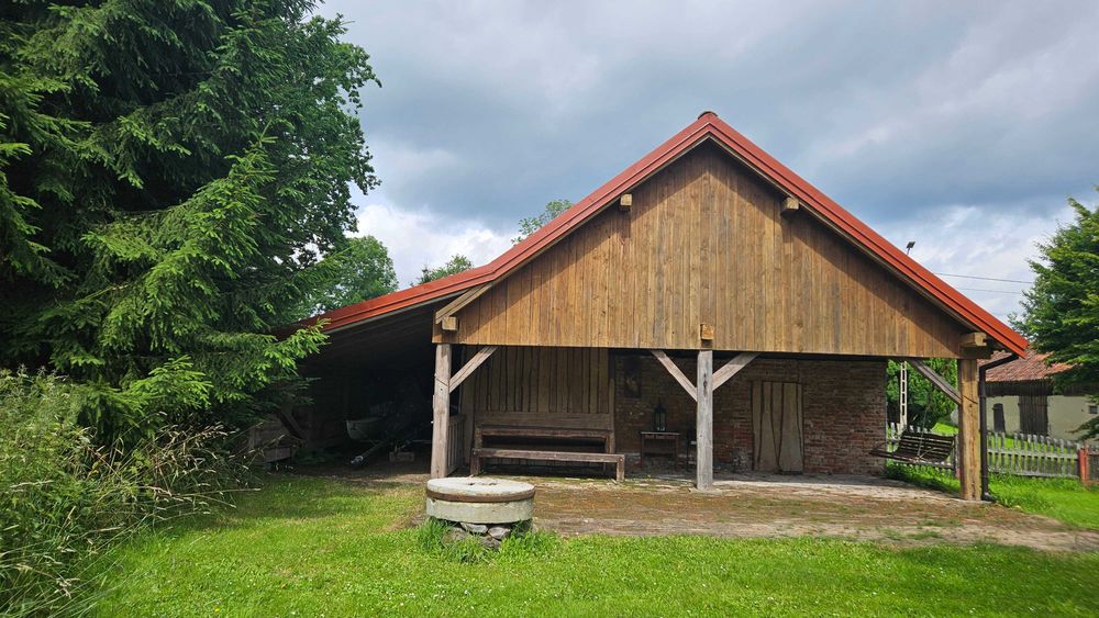 Działka 2000 m2 z budynkiem gospodarczym, gmina Lelkowo, pow. braniewski