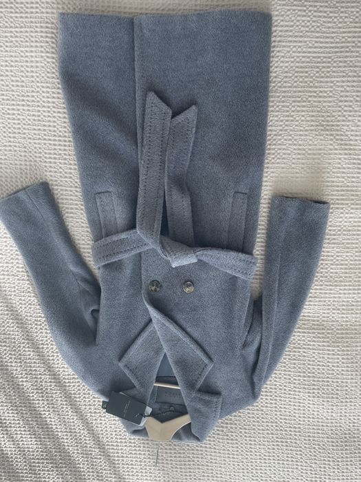 Patrizia Aryton szary płaszcz z wełny suri alpaka