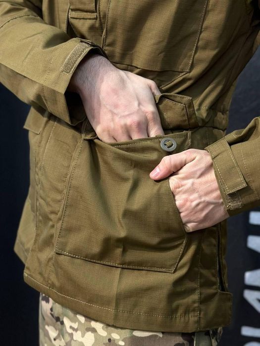 Куртка-парка летняя "койот" дышащая, с подкладкой капюшоном опт дроп