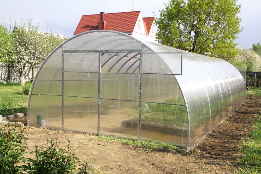 Szklarnia Tunel Ogrodowy Poliwęglan 4/6mm 4m x 4/6/8/10 Profil 40x20mm