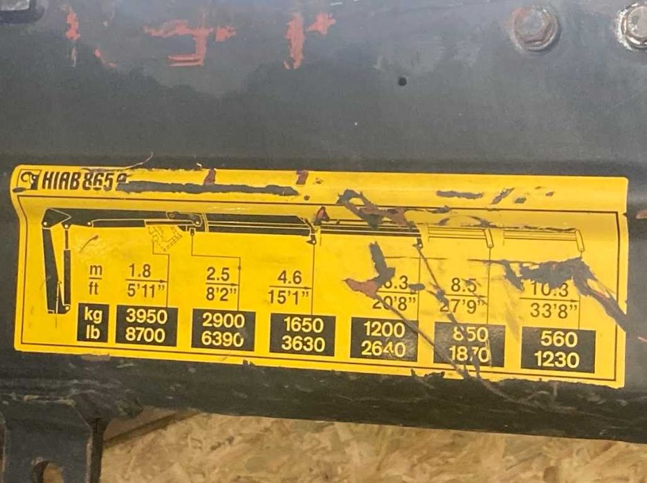 Кран манипулятор Hiab 865A (еще стоит на машине)