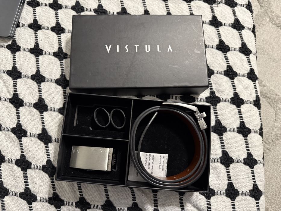 Pasek skórzany vistula czarny brązowy 100 cm