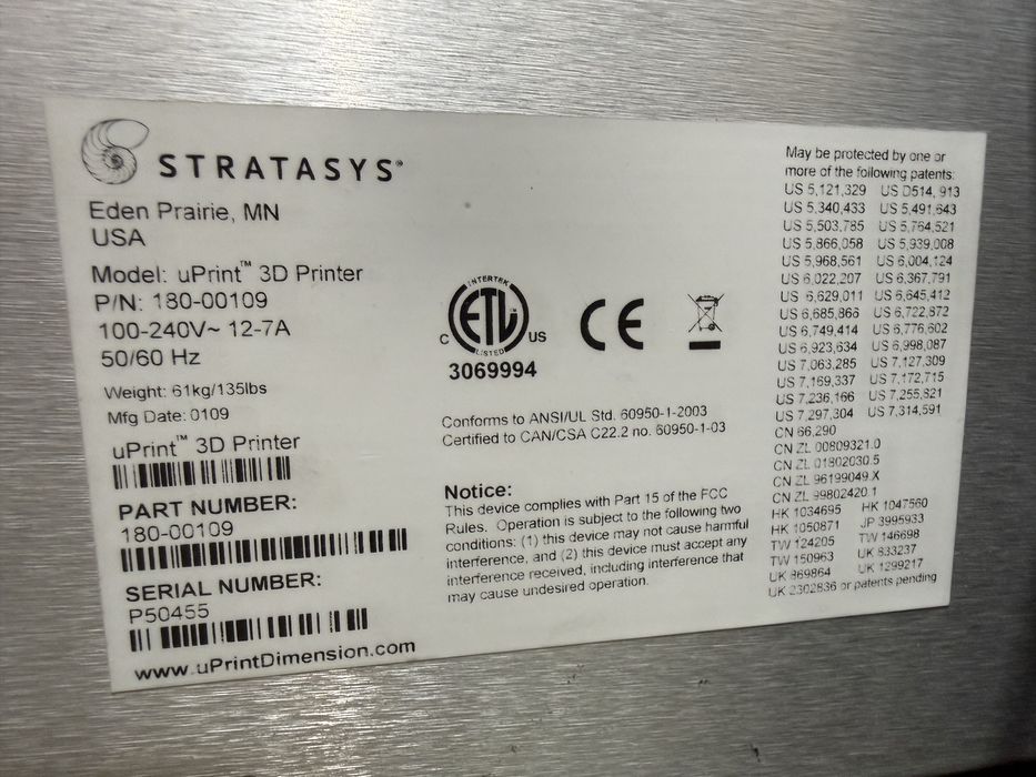 Drukarka 3D stratasys Uprint