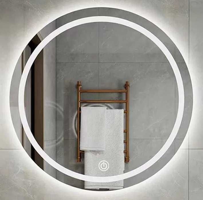 Lustro Z Oświetleniem LED Do Zawieszenia Włącznik Dotykowy 80 Cm