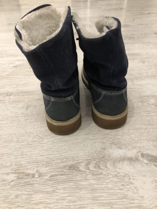 buty trapery/zimowe niebieskie