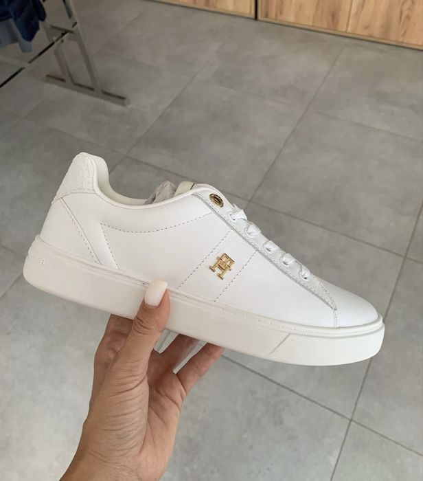 Кеди Tommy Hilfiger білі шкіряні