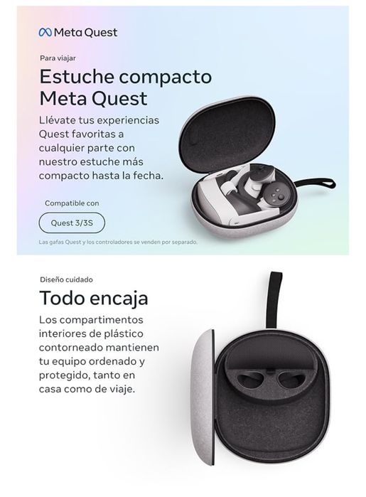 Estojo rijo para Meta Quest 3/3s