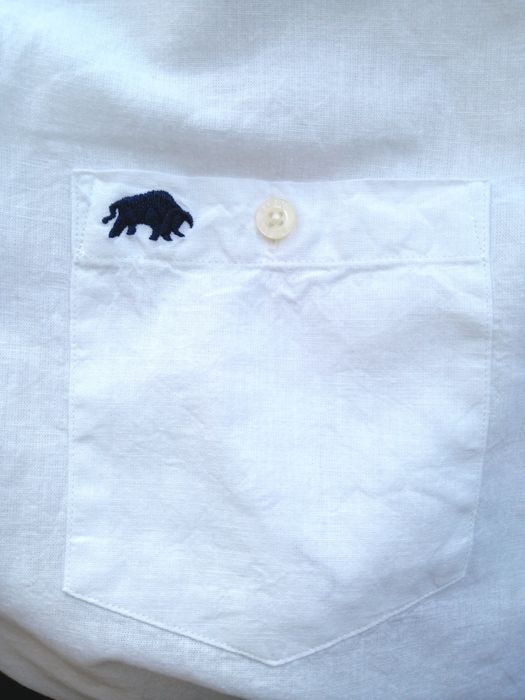 Сорочка 3XL-4XL лляна біла Raging  чоловіча стильна  святкова високий