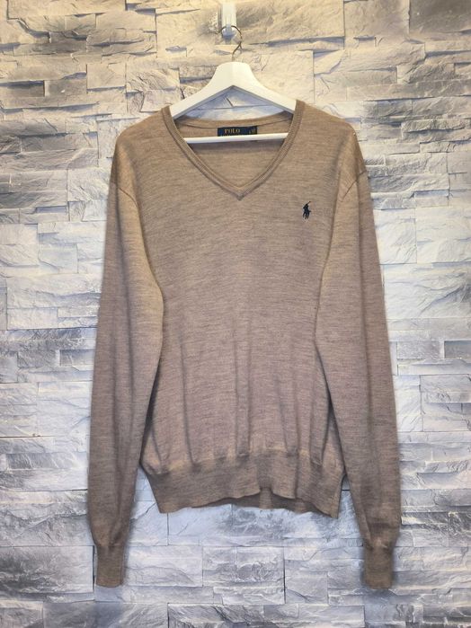 Sweter Polo Ralph Lauren Wełniany Serek Wełna Logo