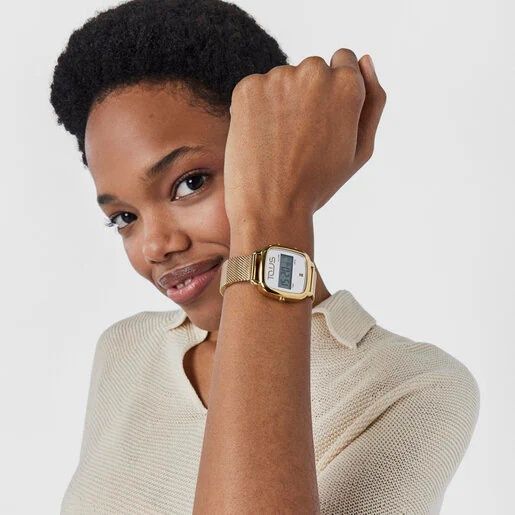 Zegarek złoty Tous D-Logo stal nierdzewna