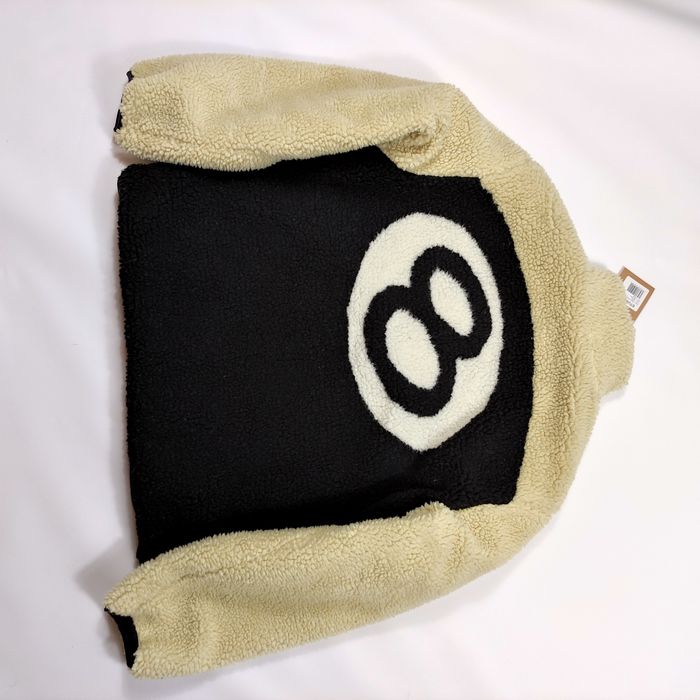 Двухсторонняя курточка stussy 8 ball sherpa reversible jacket: 4