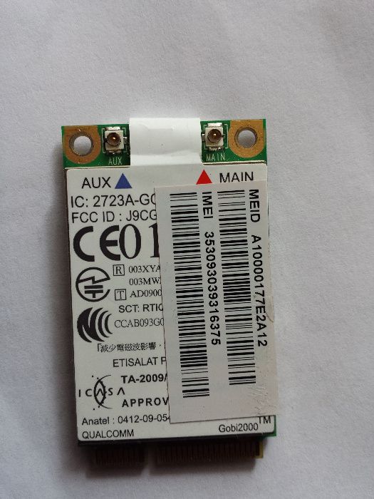3g modem wwan Gobi 2000 Lenovo ThinkPad Edge 13 14 15 L412 L512 T410 T410s T510 W510 X100e X201 Tablet 3г модем