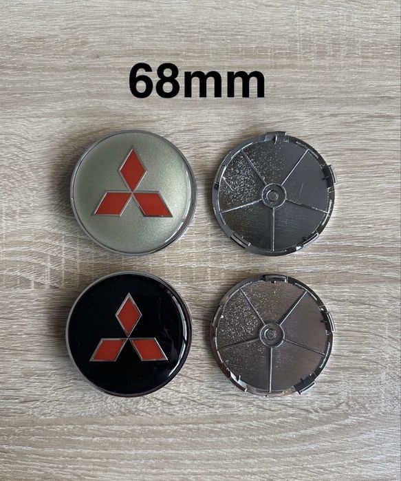Conjunto 4 Centros Tampas Jantes Mitsubishi 56mm 60mm 65mm 68mm 75mm
