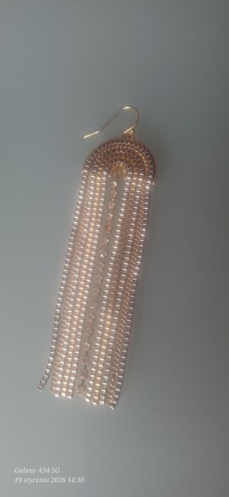 Nowe kolczyki wiszące złote