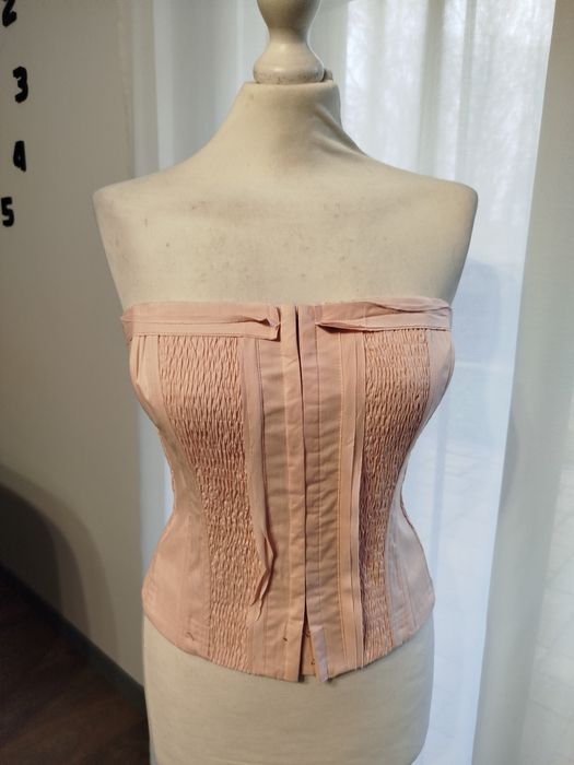 Cielisty gorset bluzka morela 38