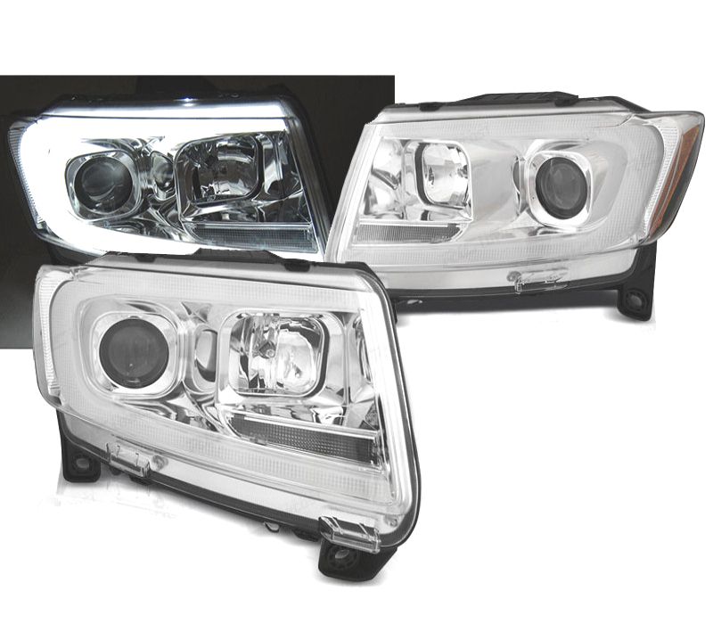 CONJUNTO DE FARÓIS DINÂMICOS PARA JEEP GRAND CHEROKEE TUBE LIGHT 11-13