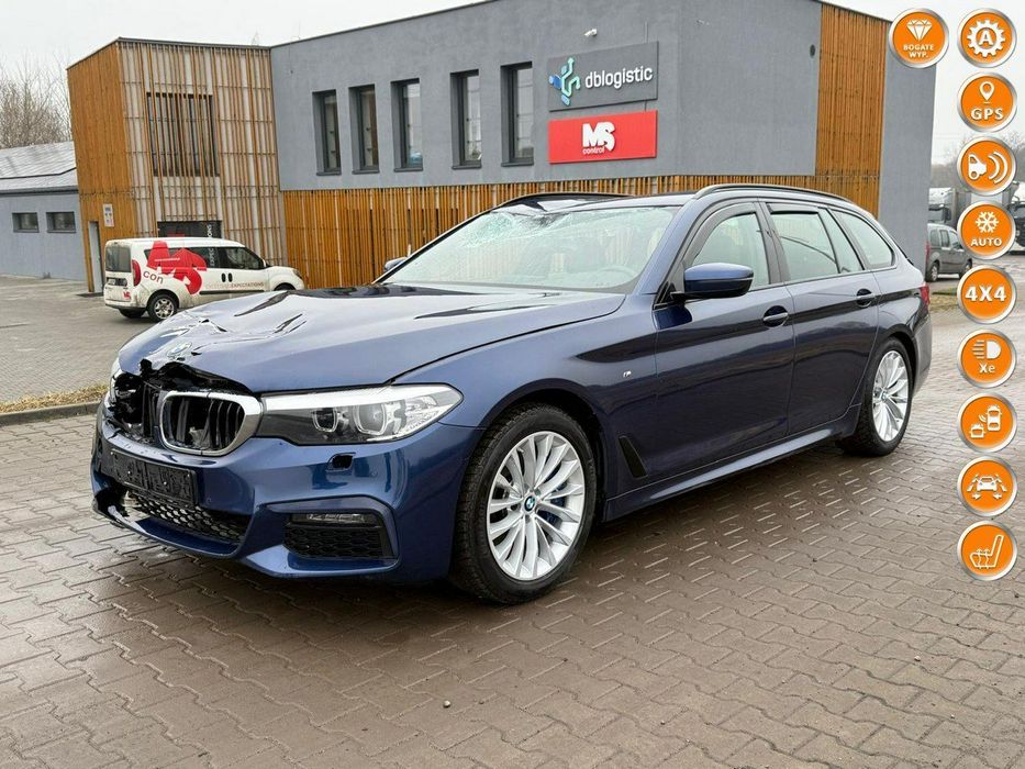 BMW Seria 5 MSport*Pneumatyka*Xdrive*Hak*Xenon*Serwisowany*Zadbany*GrzaneFotele