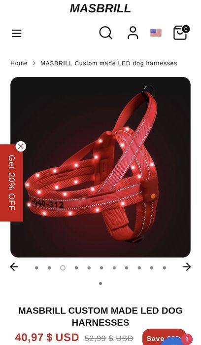 Szelki led dla psa