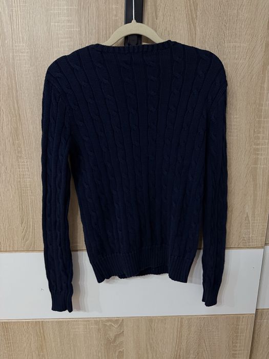 Sweter Polo Ralph Lauren S warkocz nowa kolekcja granatowy jak nowy